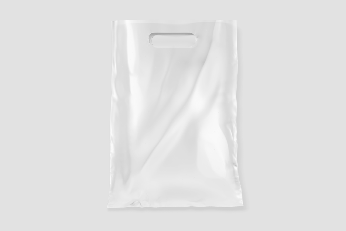 Clear Punched Out Handle Bags
